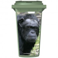 Cute Chimpanzee Wheelie Bin Sticker Panel